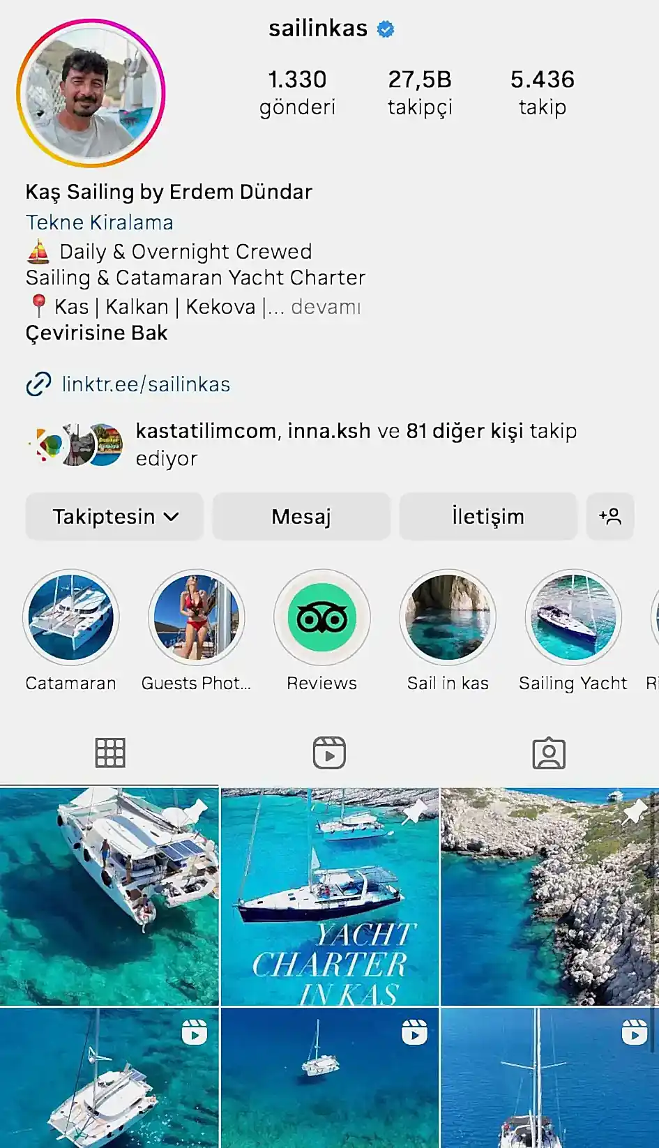Instagram Sail in Kas with Larsoy Travel & Yachting