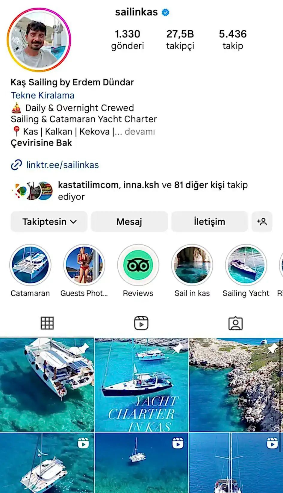 Instagram Sail in Kas with Larsoy Travel & Yachting